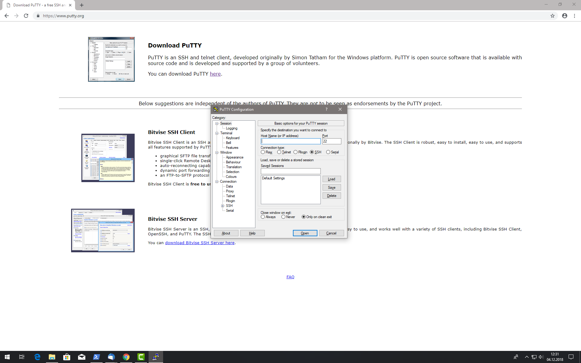 putty for mac 2018